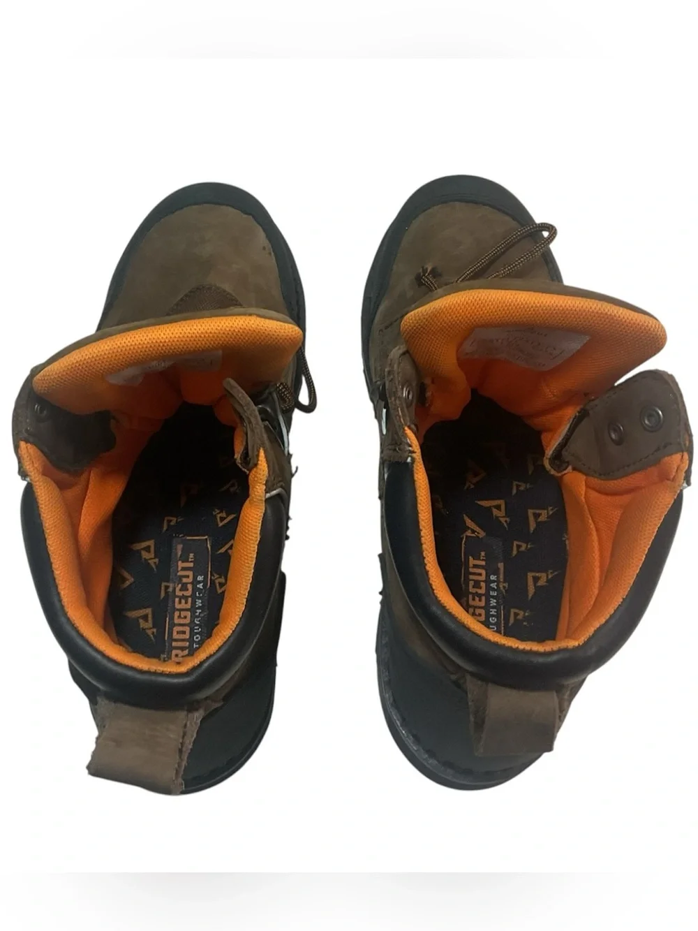 Ridgecut RCT002TS Men’s Waterproof Steel Toe Work Boots Brown Leather Size 11 W